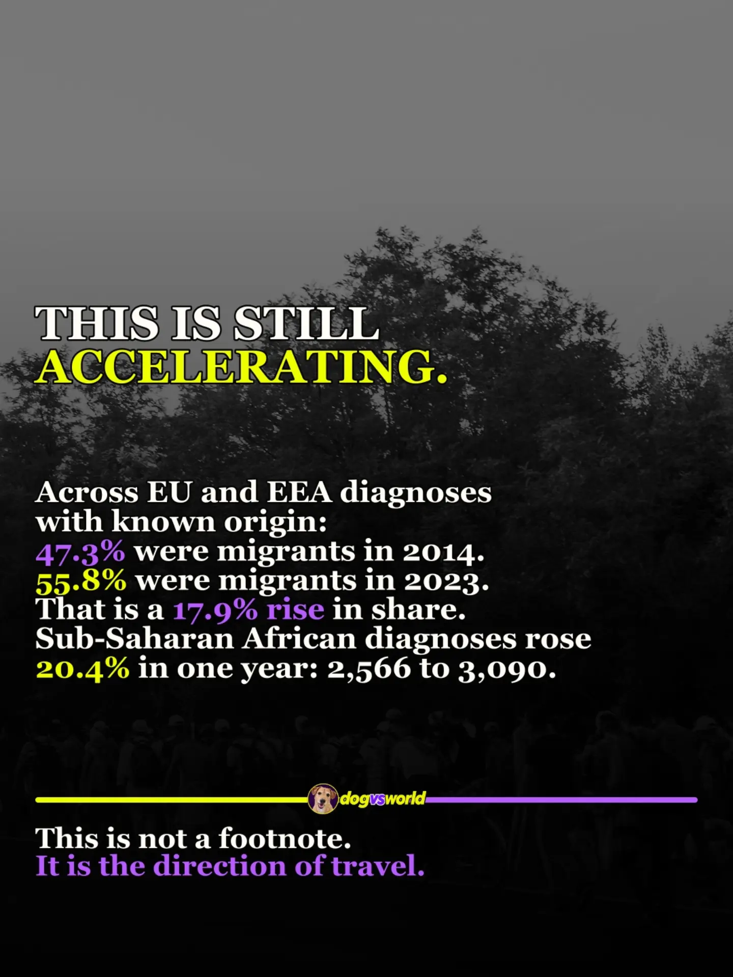 Slide 6: Changes in the share and number of reported diagnoses