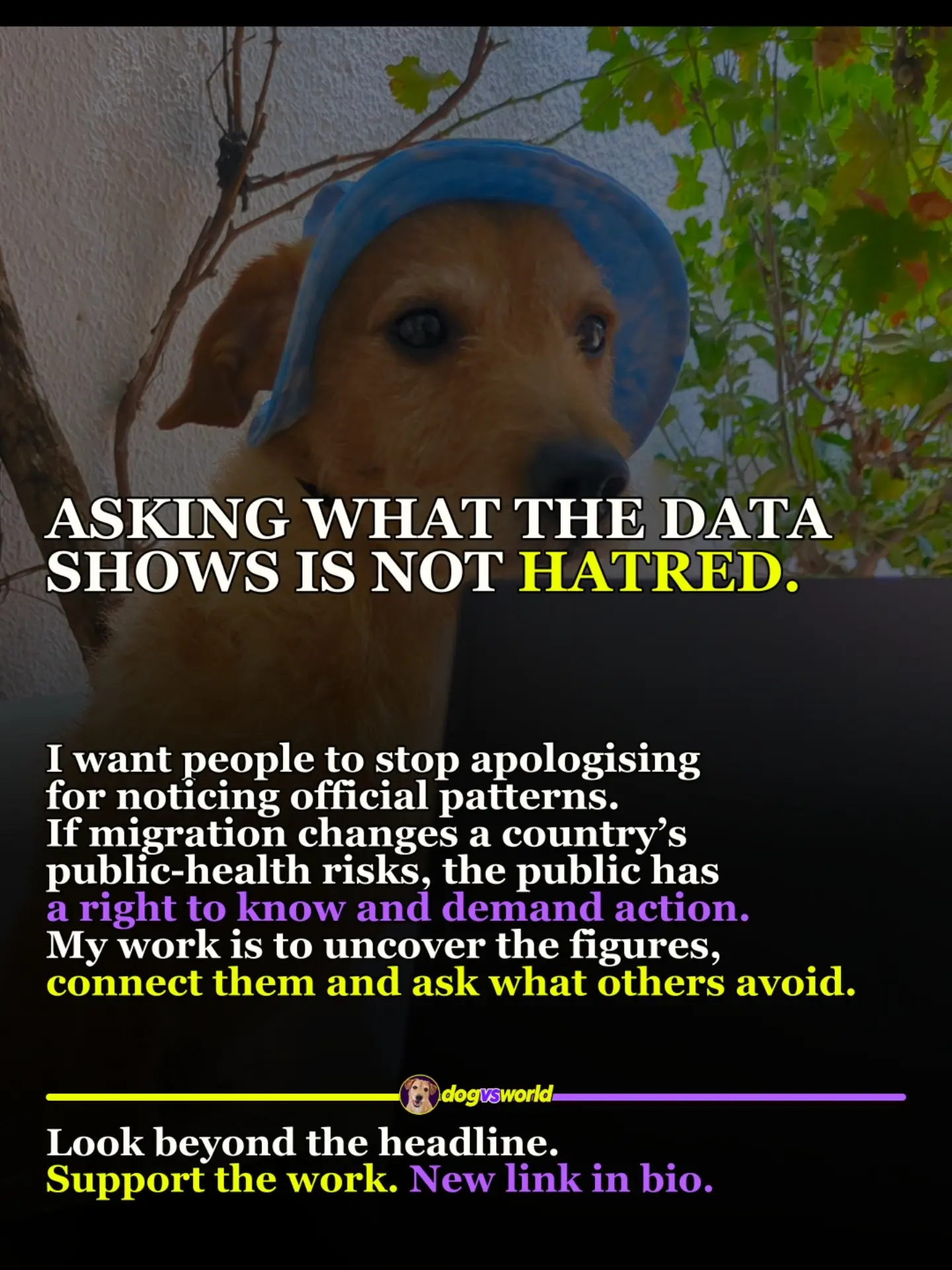 Slide 7: Dog vs World’s call for open discussion of public-health data